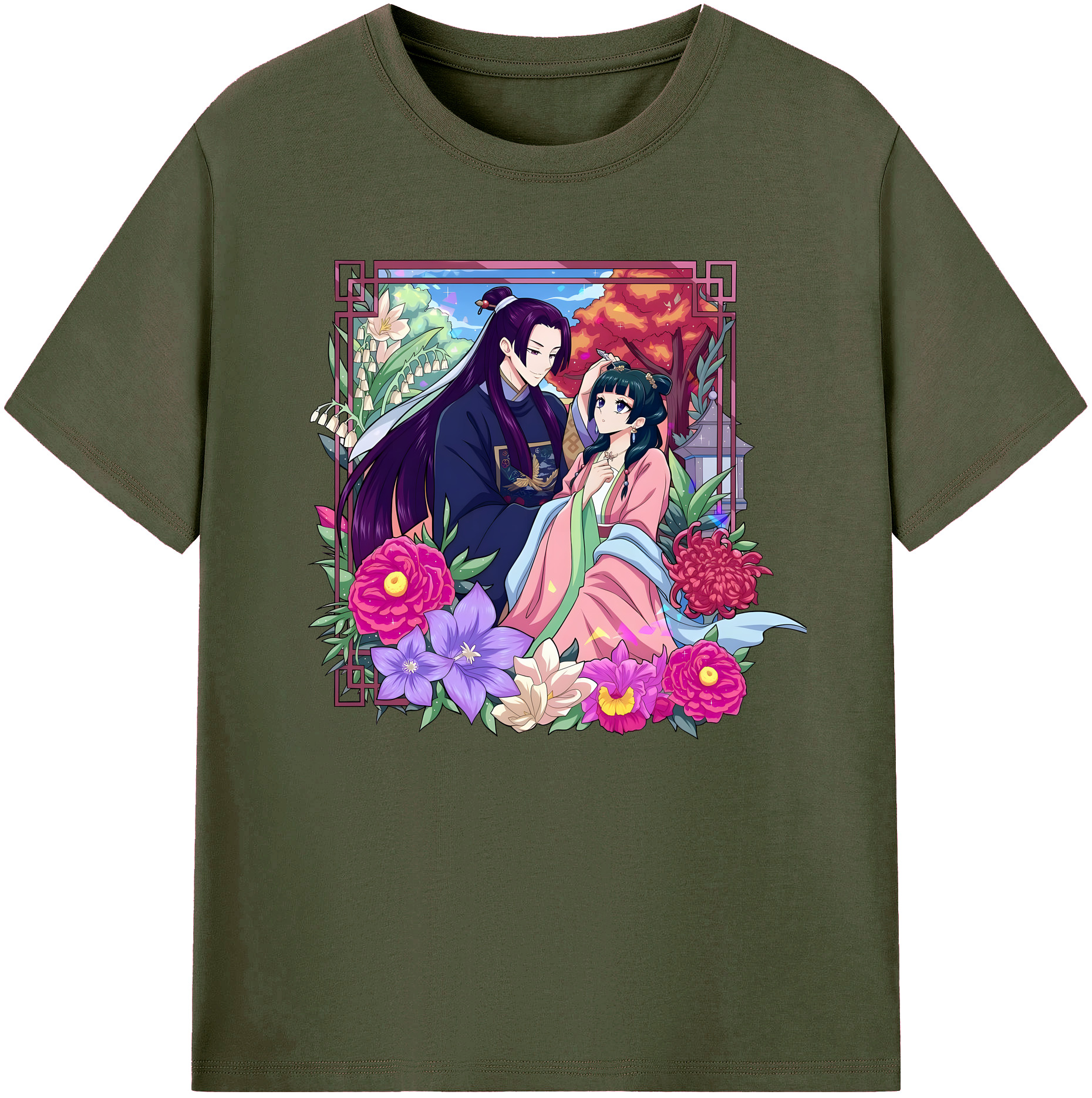 （画像用） 薬屋のひとりごと The Apothecary Diaries 綿100％ メンズ半袖Tシャツ｜肌触りやわらか＆通気性